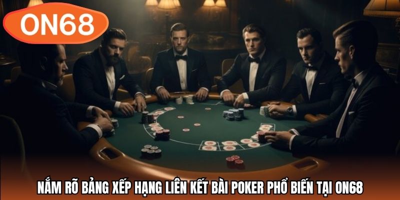 Nắm rõ bảng xếp hạng liên kết bài poker phổ biến tại ON68